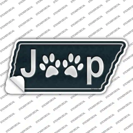 J**p Paws Novelty Tennessee Shape Sticker Decal