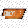 Knoxville Novelty Rusty Tennessee Shape Sticker Decal