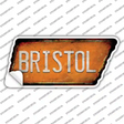 Bristol Novelty Rusty Tennessee Shape Sticker Decal