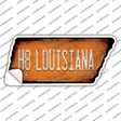 H8 Louisiana Novelty Rusty Tennessee Shape Sticker Decal