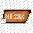 H8 Missouri Novelty Rusty Tennessee Shape Sticker Decal