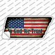 In God We Trust American Flag Novelty Rusty Tennessee Shape Sticker Decal