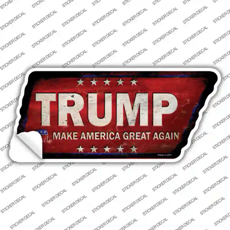 Trump Novelty Rusty Tennessee Shape Sticker Decal