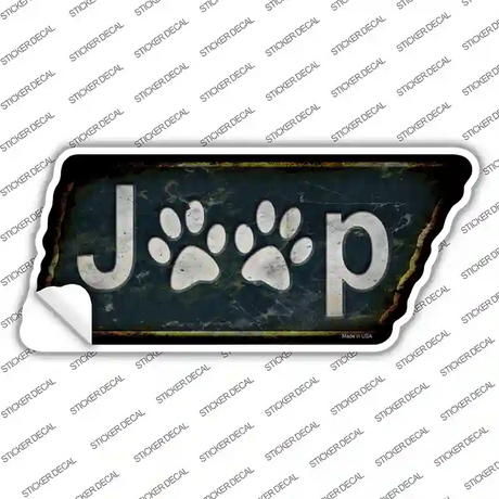 J**p Paws Novelty Rusty Tennessee Shape Sticker Decal