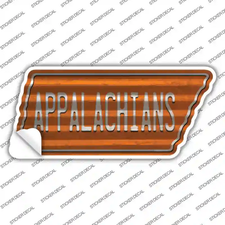 Appalachians Novelty Corrugated Tennessee Shape Sticker Decal