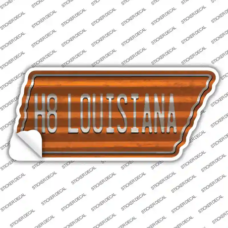 H8 Louisiana Novelty Corrugated Tennessee Shape Sticker Decal