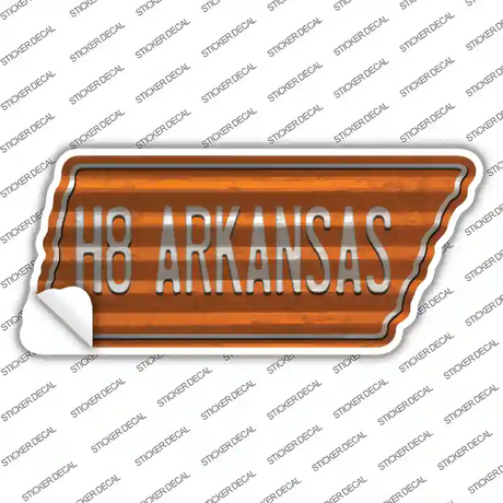 H8 Arkansas Novelty Corrugated Tennessee Shape Sticker Decal