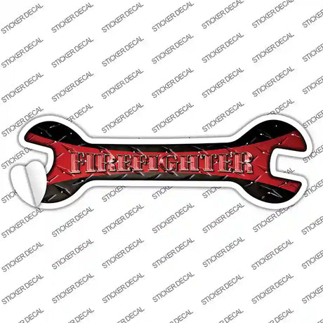 Firefighter Novelty Wrench Sticker Decal