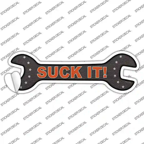 Suck It Novelty Wrench Sticker Decal