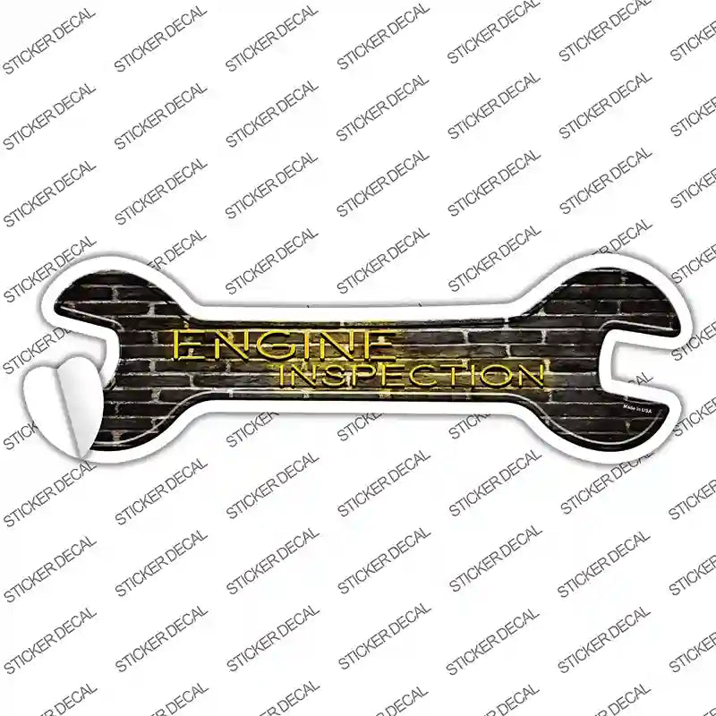 Engine Inspection Novelty Wrench Sticker Decal
