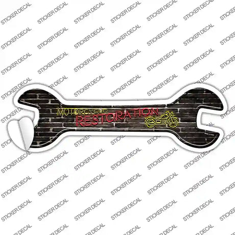 Motorcycle Restoration Novelty Wrench Sticker Decal
