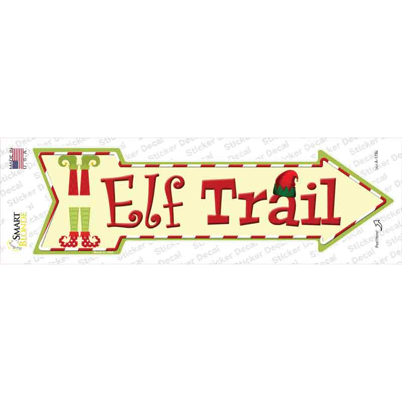 Elf Trail Novelty Arrow Sticker Decal