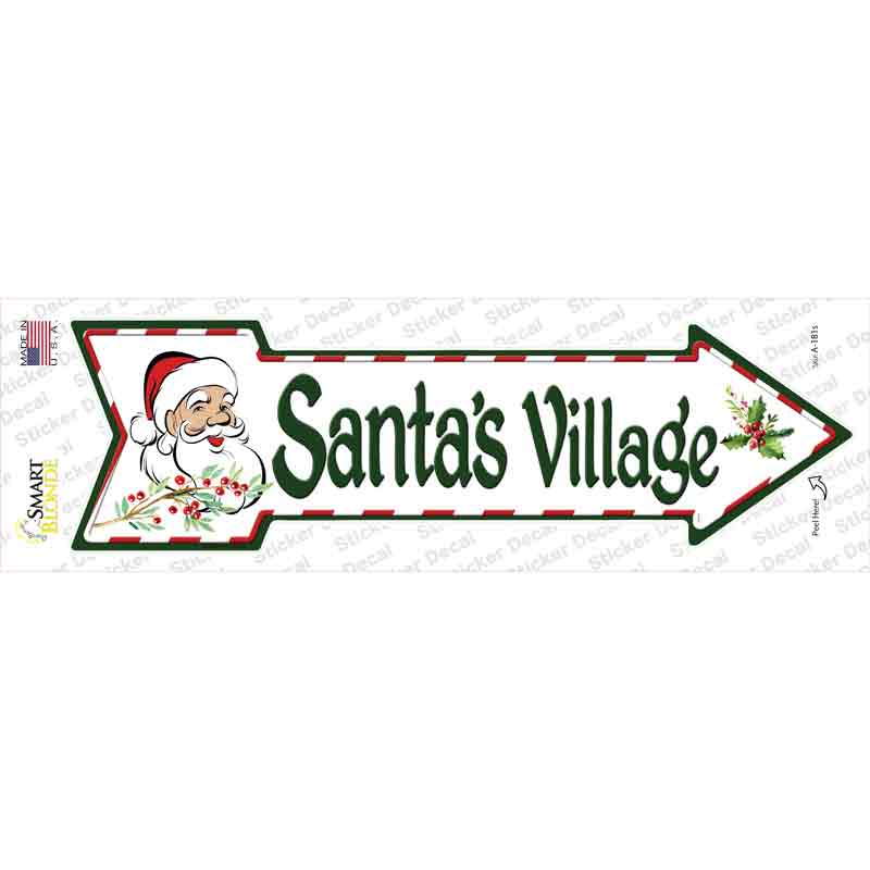 Santas Village Novelty Arrow Sticker Decal