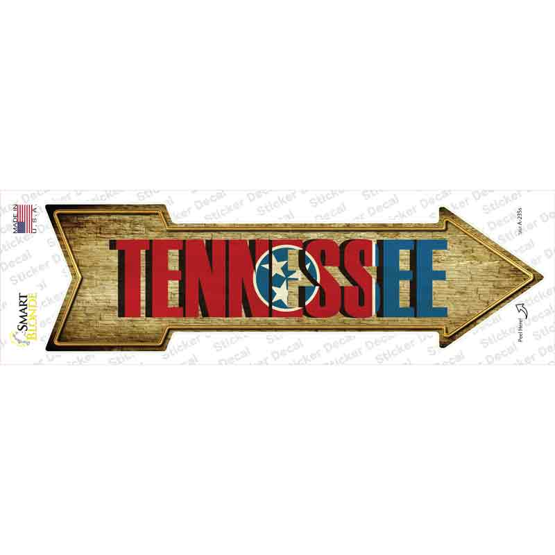 Tennessee Novelty Arrow Sticker Decal
