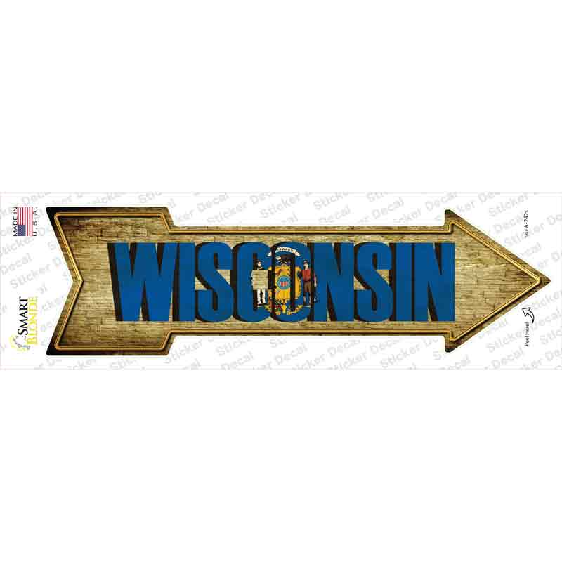 Wisconsin Novelty Arrow Sticker Decal