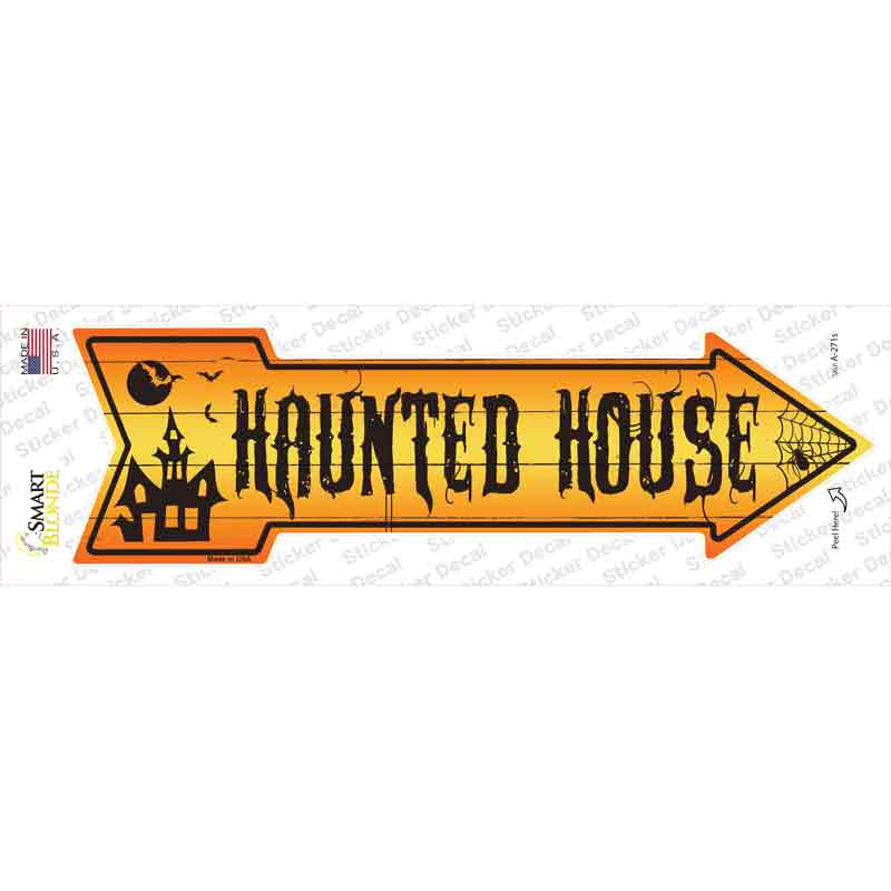 Haunted House Novelty Arrow Sticker Decal