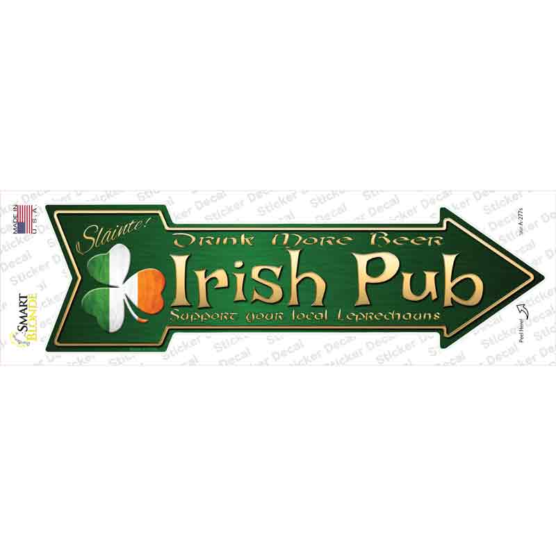 Irish Pub Novelty Arrow Sticker Decal