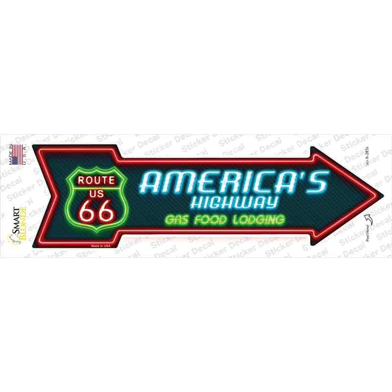 Route 66 Lodging Novelty Arrow Sticker Decal