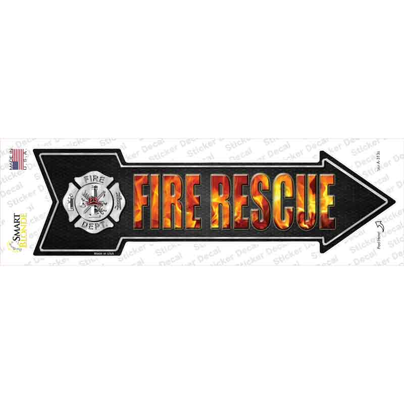 Fire Rescue Novelty Arrow Sticker Decal