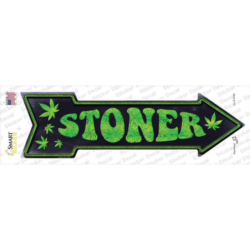 Stoner Novelty Arrow Sticker Decal