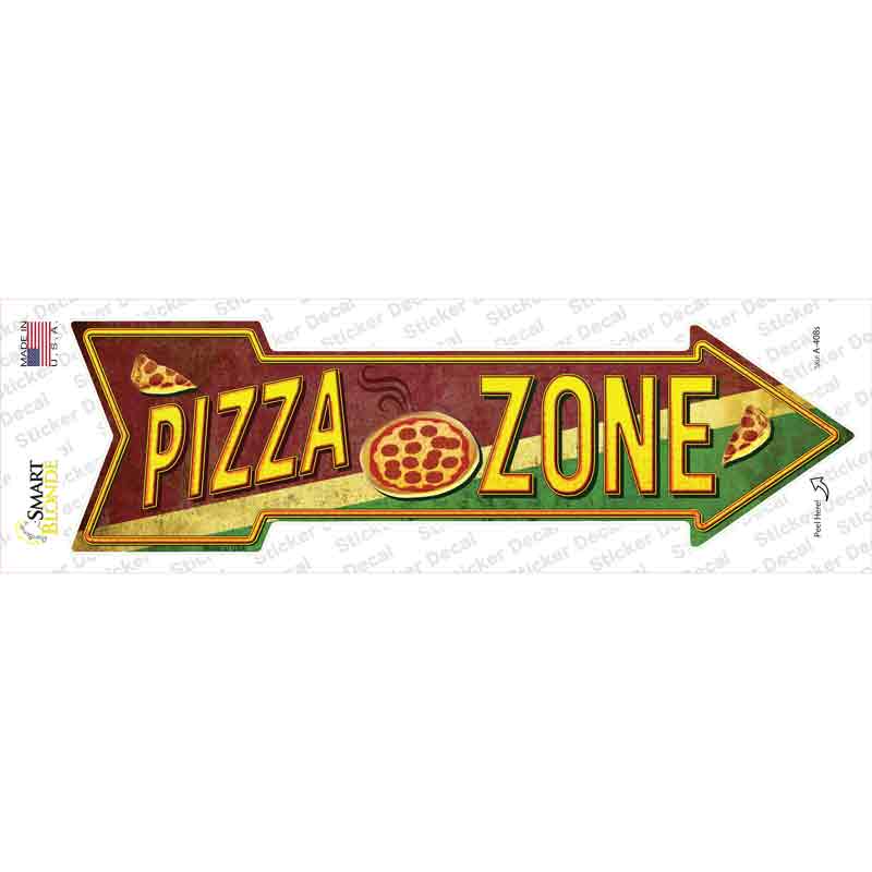 Pizza Zone Novelty Arrow Sticker Decal
