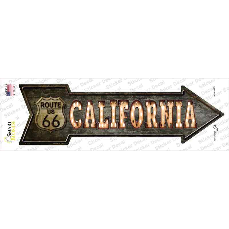 California Route 66 Bulb Letters Novelty Arrow Sticker Decal