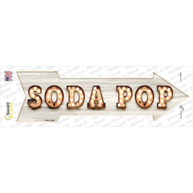 Soda Pop Bulb Letters Novelty Arrow Sticker Decal