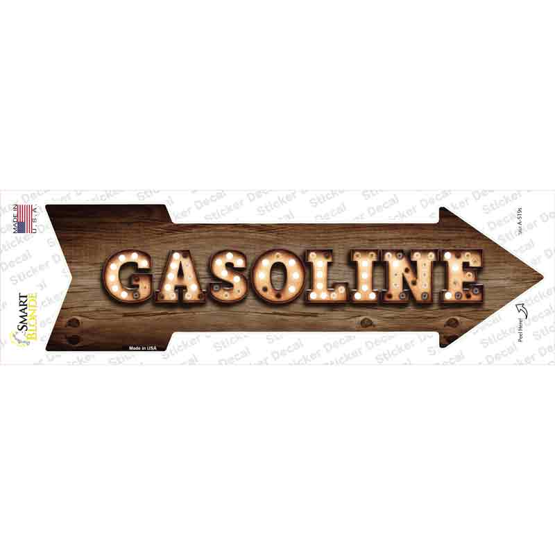 Gasoline Bulb Letters Novelty Arrow Sticker Decal