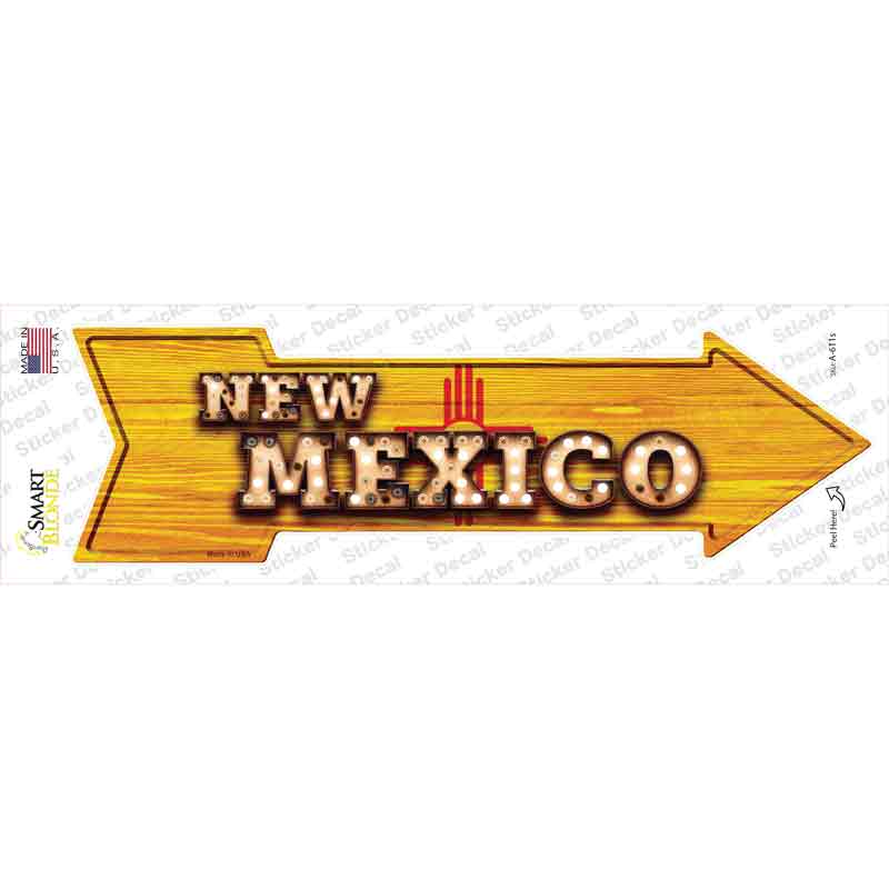 New Mexico Bulb Lettering Novelty Arrow Sticker Decal