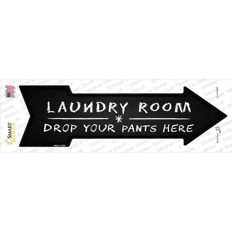 Laundry Room Novelty Arrow Sticker Decal