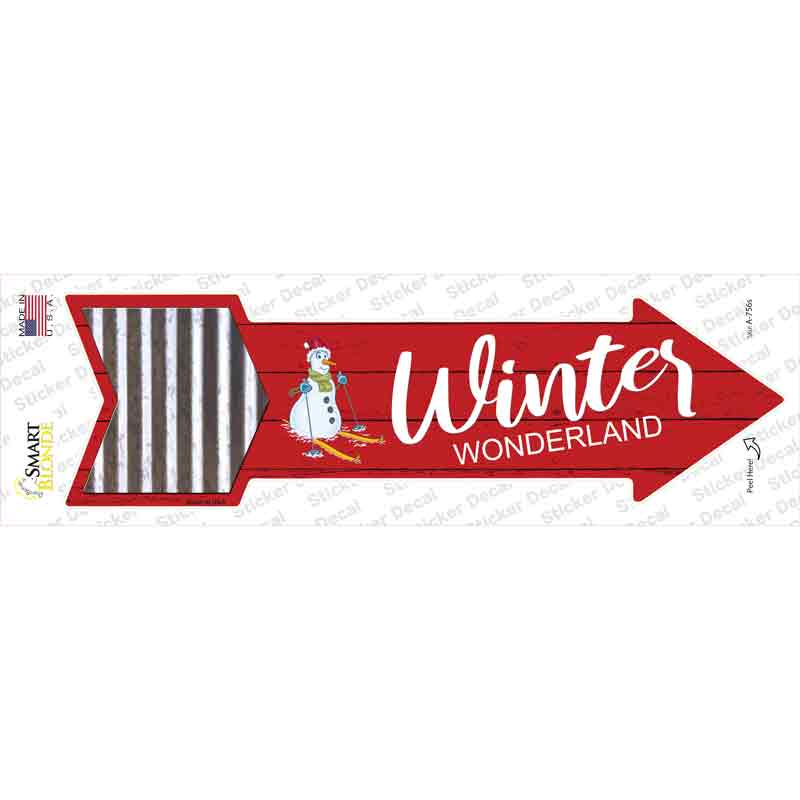 Winter Wonderland Novelty Arrow Sticker Decal