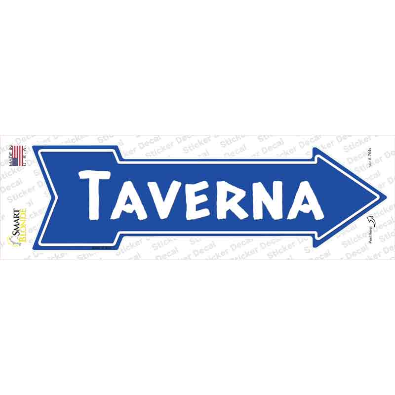 Taverna Blue Novelty Arrow Sticker Decal