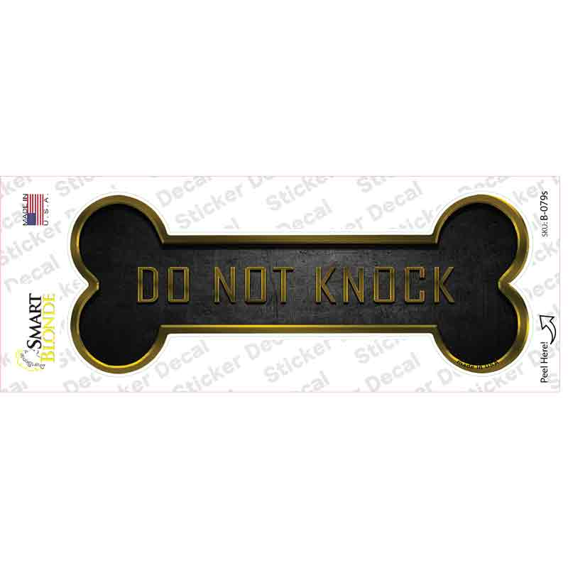 Do Not Knock Novelty Bone Sticker Decal Small