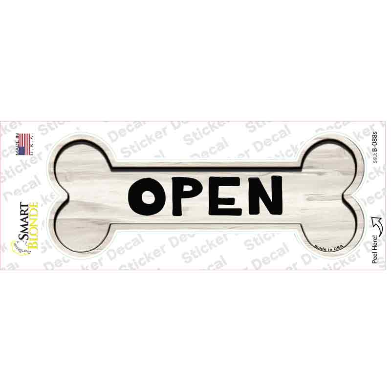 Open Novelty Bone Sticker Decal Small