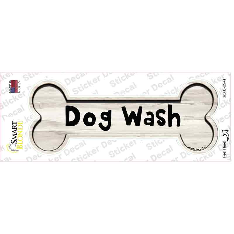 Dog Wash Novelty Bone Sticker Decal Small