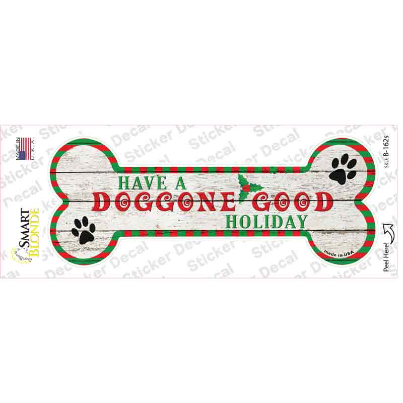 Doggone Good Holiday Novelty Bone Sticker Decal Small