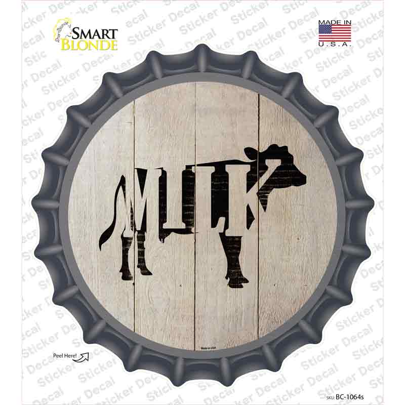 Cows Make Milk Novelty Bottle Cap Sticker Decal