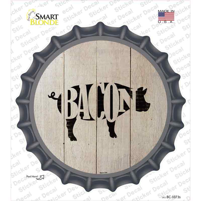 Pigs Make Bacon Novelty Bottle Cap Sticker Decal