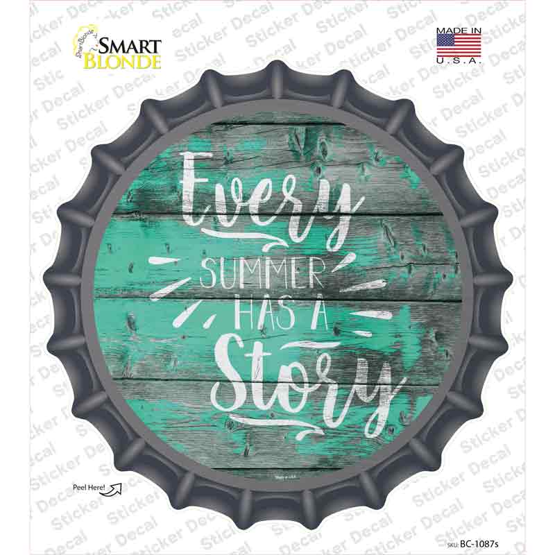Every Summer Story Novelty Bottle Cap Sticker Decal