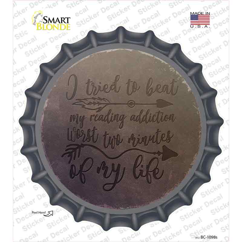 My Reading Addiction Novelty Bottle Cap Sticker Decal
