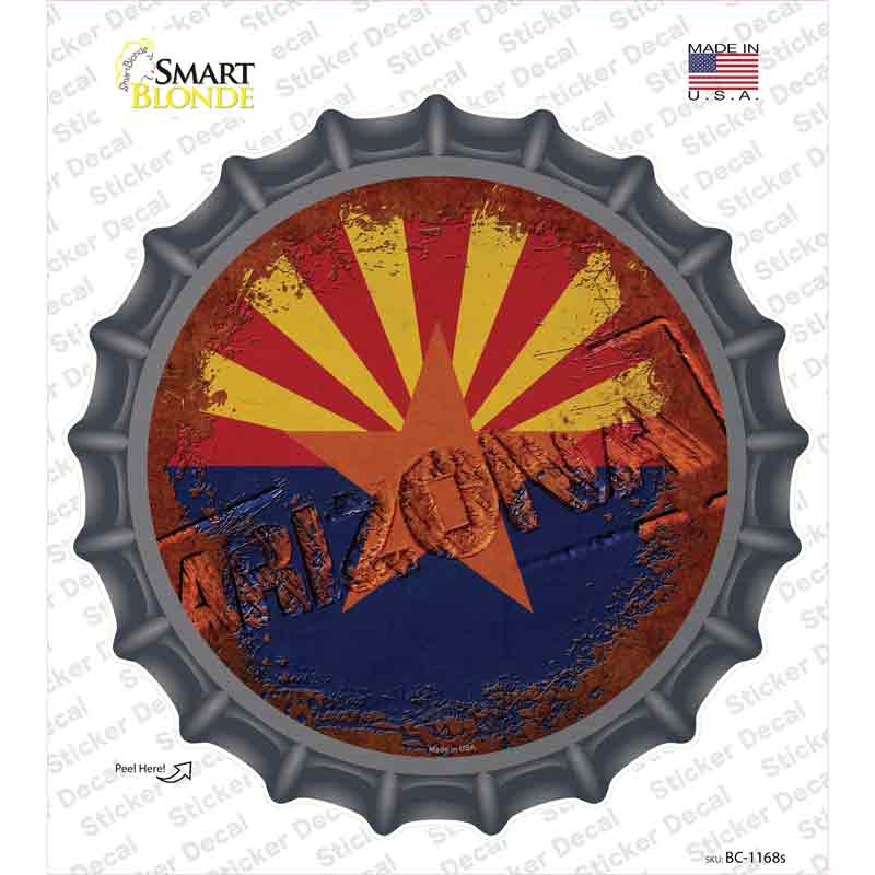 Arizona Rusty Stamped Novelty Bottle Cap Sticker Decal