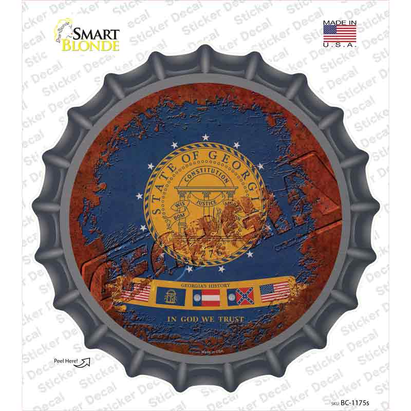 Georgia Rusty Stamped Novelty Bottle Cap Sticker Decal