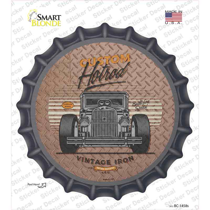 Built For Speed Hotrod Novelty Bottle Cap Sticker Decal