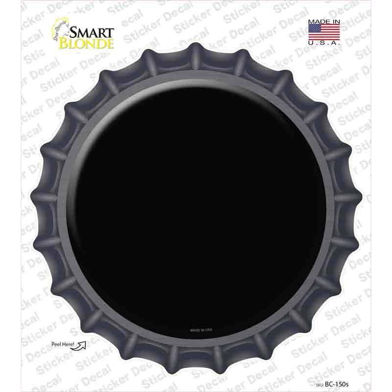 Black Novelty Bottle Cap Sticker Decal