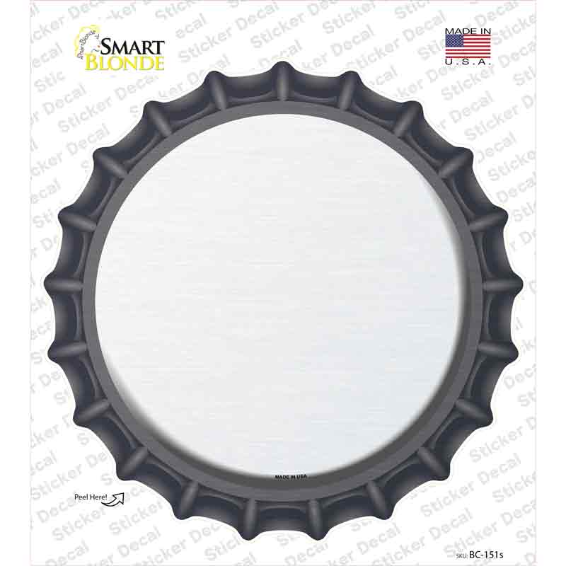 White Novelty Bottle Cap Sticker Decal