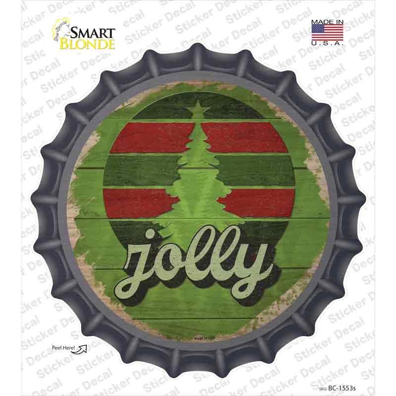 Jolly Green Novelty Bottle Cap Sticker Decal