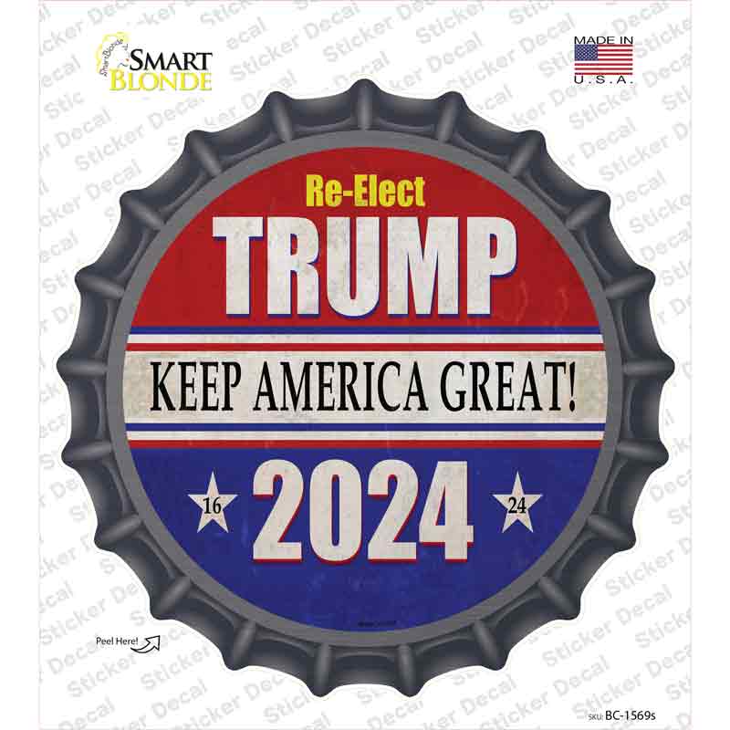 ReElect Trump 2024 Novelty Bottle Cap Sticker Decal