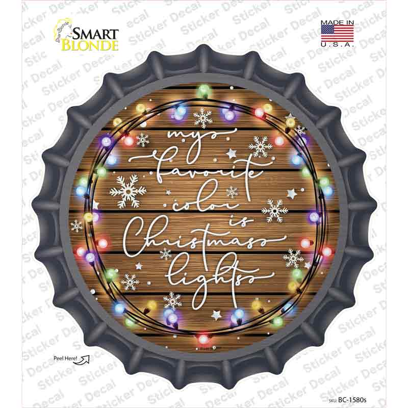 Christmas Lights Novelty Bottle Cap Sticker Decal
