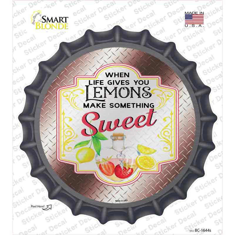 Make Something Sweet Burgundy Novelty Bottle Cap Sticker Decal