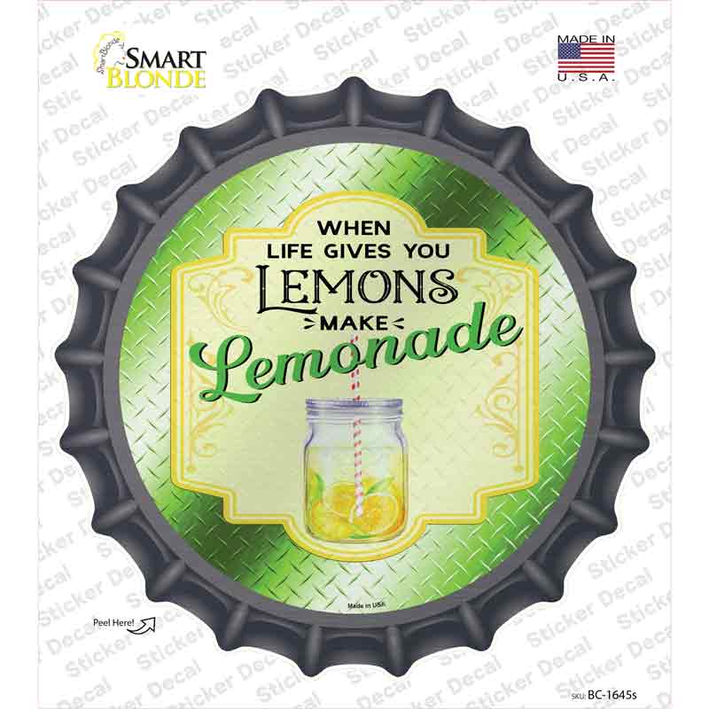 Make Lemonade Green Novelty Bottle Cap Sticker Decal